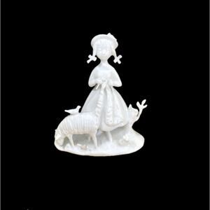 Figurine Vtg ROSENTHAL Ray Peynet Girl The Knitter Bird Sheep Studio-Line 50s